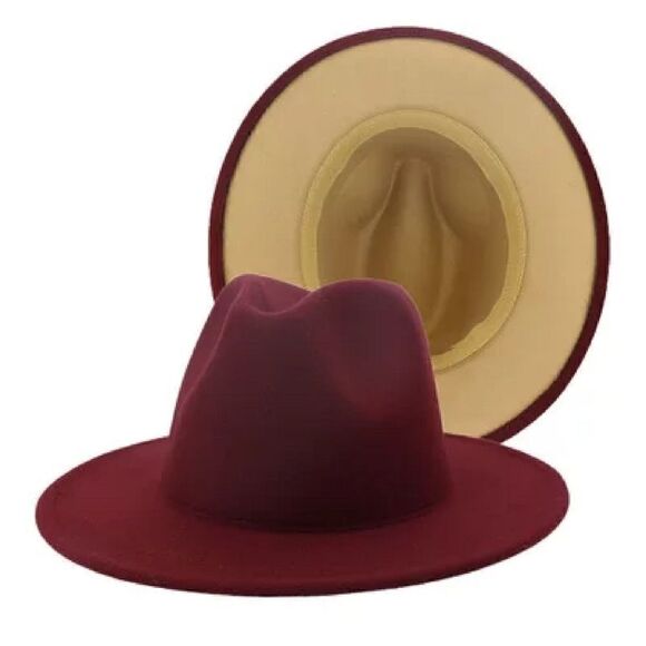 Unisex Two tone Fedora Hat - Picture 1 of 5